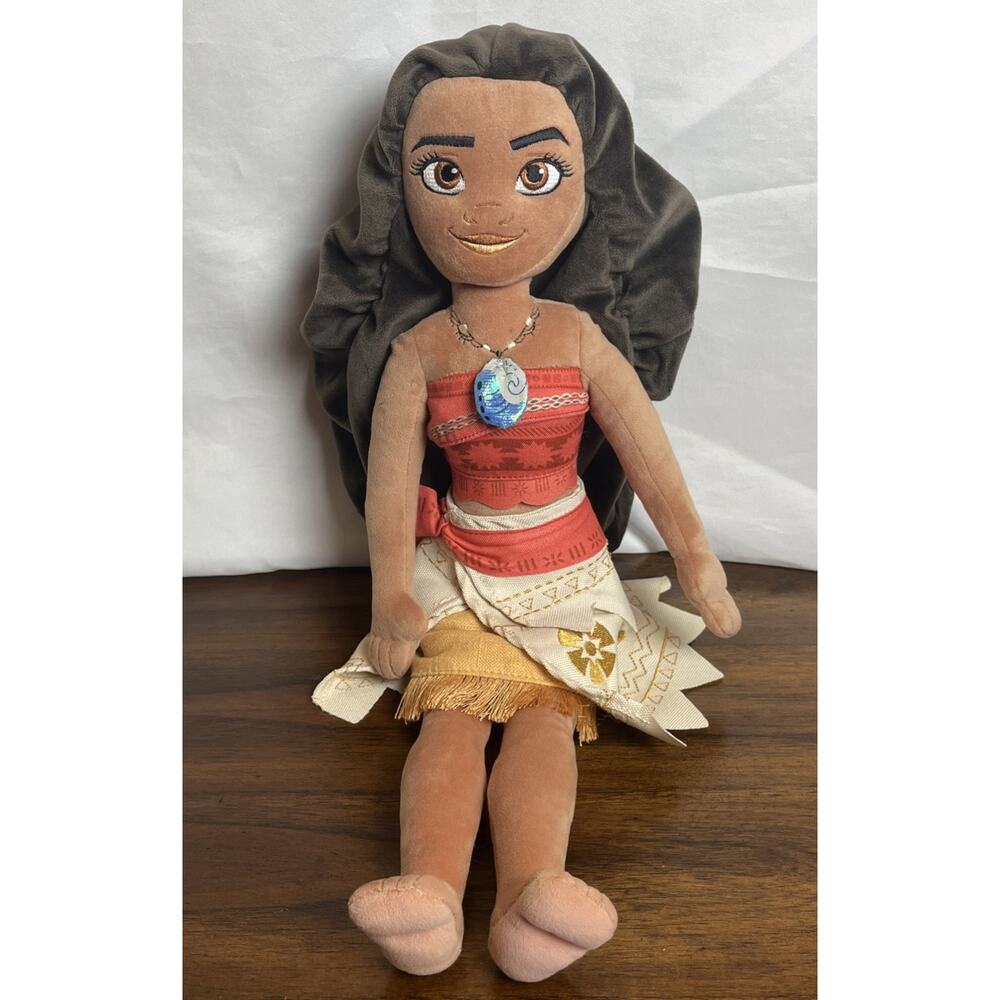 DISNEY STORE PRINCESS MOANA DOLL AUTHENTIC 19" SOFT PLUSH STUFFED MOVIE TOY